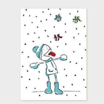 Noël | carte postale carte de noel amusante pour les enfants
