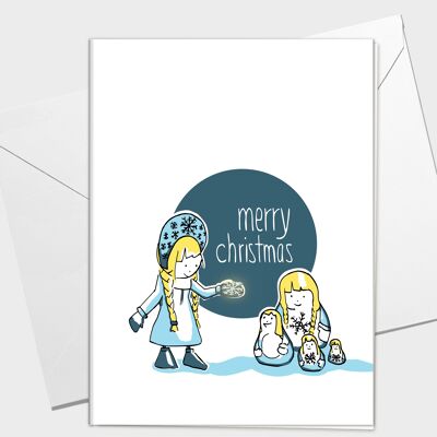 Folding Card Christmas | Christmas card Matryoshka