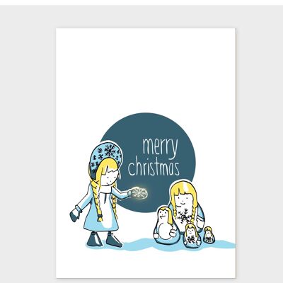 Natale | cartolina Cartolina di Natale Matrioska