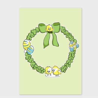 Postcard Easter | Easter wreath