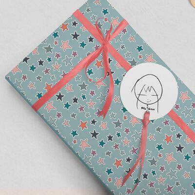 Estrellas de papel de regalo | papel de regalo de navidad