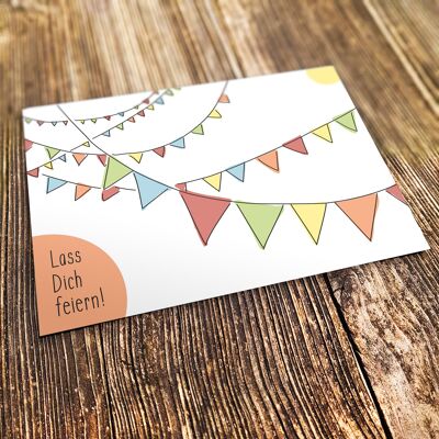 postcard garland | Birthday postcard | garlands postcard