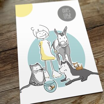 Toute la meilleure carte | Carte d'anniversaire avec des animaux | Joyeux anniversaire carte 2