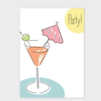 Carte Martini | Invitation de fête | Carte postale d'anniversaire et de fête 6