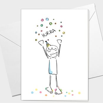 Hourra | Carte pliante pour fête et anniversaire 6