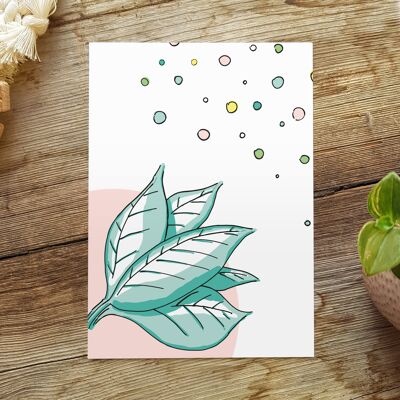 Leaf - Floral postcard