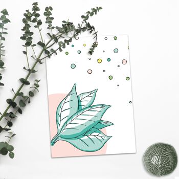 Feuille - Carte postale fleurie 4