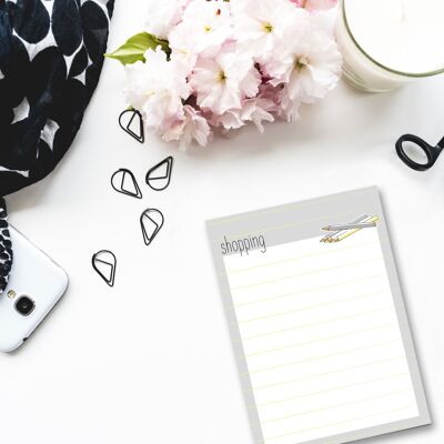 shopping list strips | Notepad shopping list