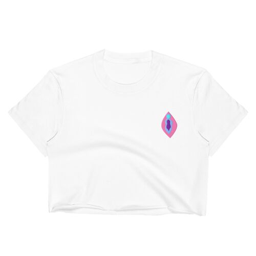 Viva La Vulva - Crop Top - White