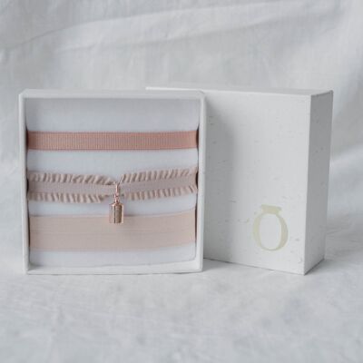 Coffret bracelets nude Mon Petit Poids Plaqué or rose - "Signe astro"-Balance