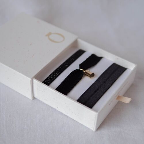 Coffret bracelets noir Mon Petit Poids Plaqué or jaune - "Signe astro"-Sagittaire