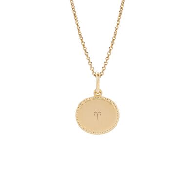 Madeleine necklace Yellow gold plated - "Astro sign"-Aries