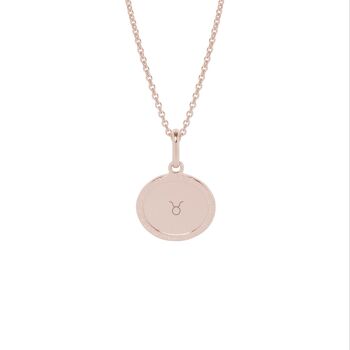 Collier Madeleine Plaqué or rose - "Signe astro"-Taureau