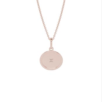 Collier Madeleine Plaqué or rose - "Signe astro"-Gémeaux