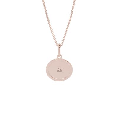 Collar Madeleine Chapado en oro rosa - "Astro sign"-Libra