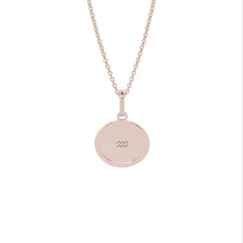 Collier Madeleine Plaqué or rose - "Signe astro"-Verseau