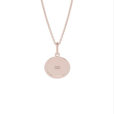 Collar Madeleine Chapado en oro rosa - "Astro sign"-Acuario