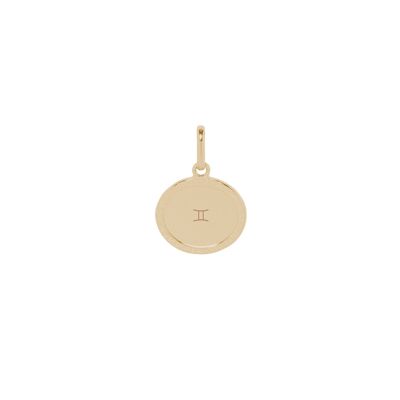 Medal Madeleine Yellow gold plated - "Astro sign"-Gemini