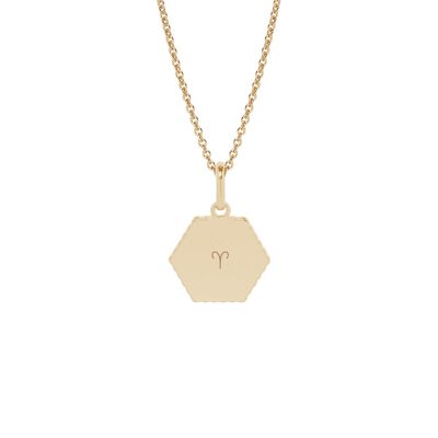 Collar Henriette Chapado en oro amarillo - "Astro sign" -Aries