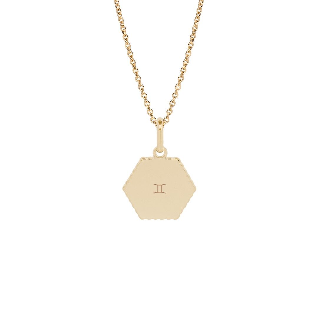 Collier Henriette Plaqué or jaune - "Signe astro"-Gémeaux
