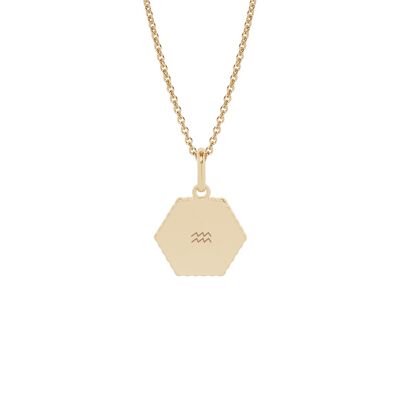 Collier Henriette Plaqué or jaune - "Signe astro"-Verseau