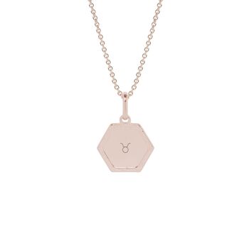 Collier Henriette Plaqué or rose - "Signe astro"-Taureau