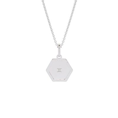 Henriette Silver Necklace - "Astro Sign"-Gemini