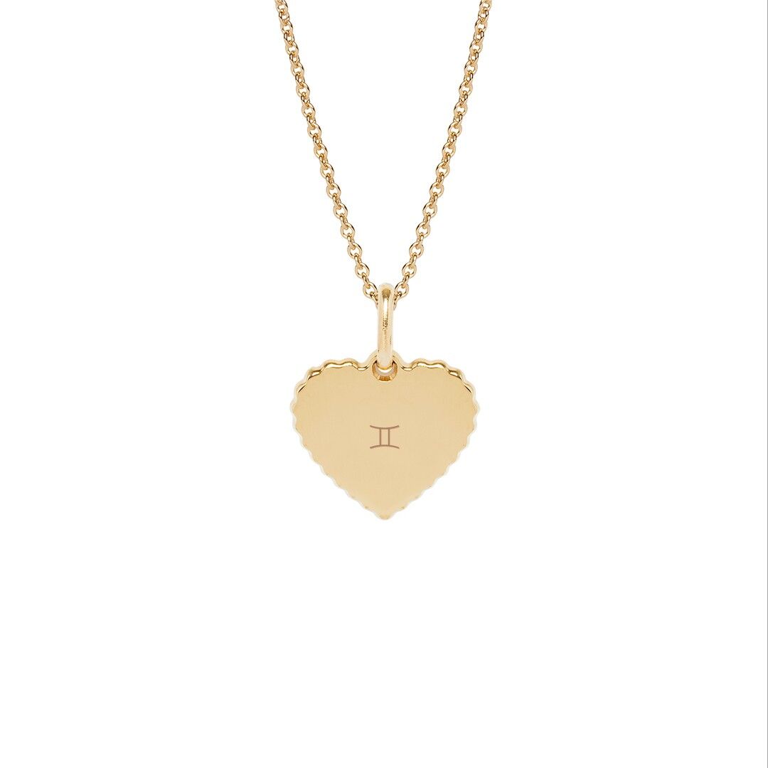 Collier Simone Plaqué or jaune - "Signe astro"-Gémeaux
