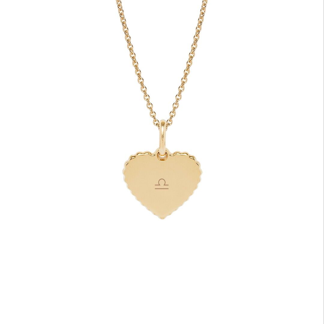 Collier Simone Plaqué or jaune - "Signe astro"-Balance