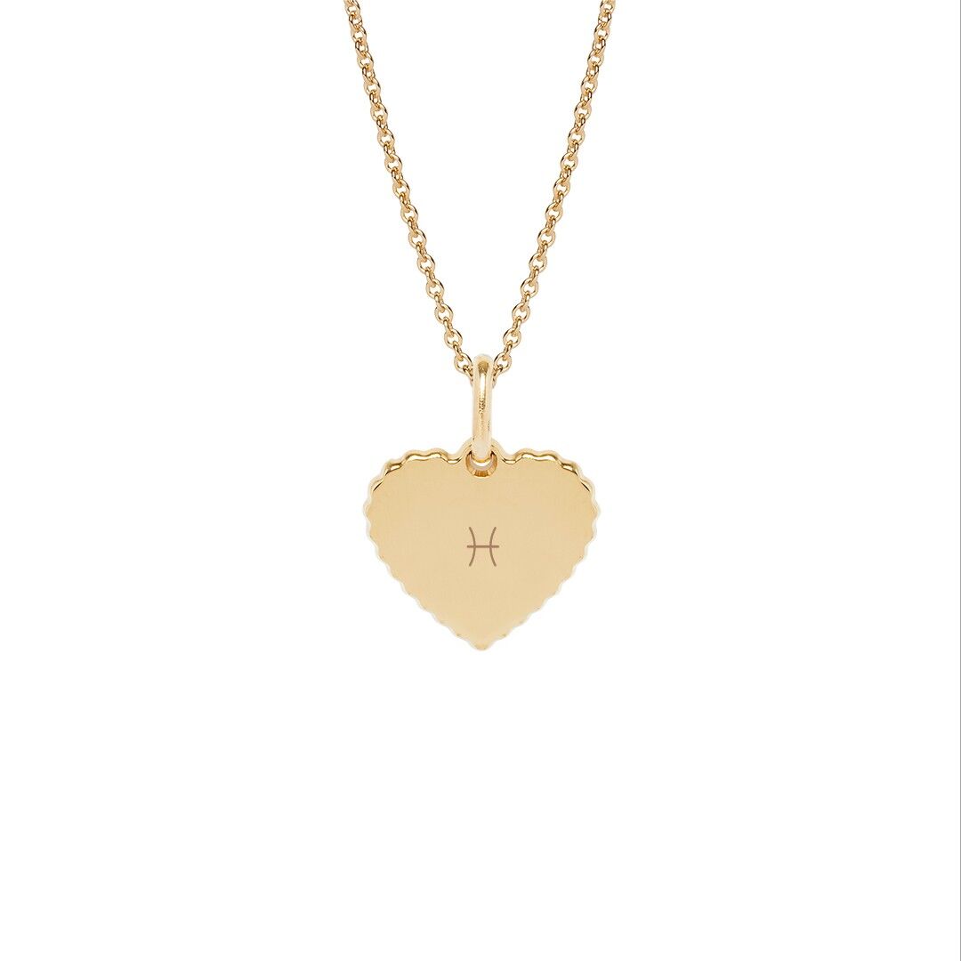 Collier Simone Plaqué or jaune - "Signe astro"-Poissons