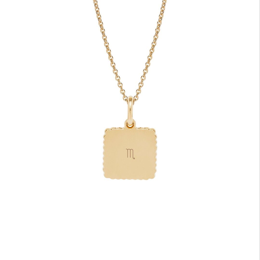 Collier Alice Plaqué or jaune - "Signe astro"-Scorpion