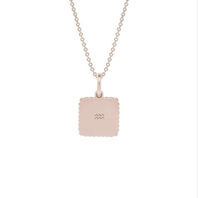 Collar Alice Rose chapado en oro - "Astro sign"-Acuario