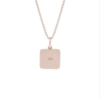 Collier Alice Plaqué or rose - "Signe astro"-Verseau