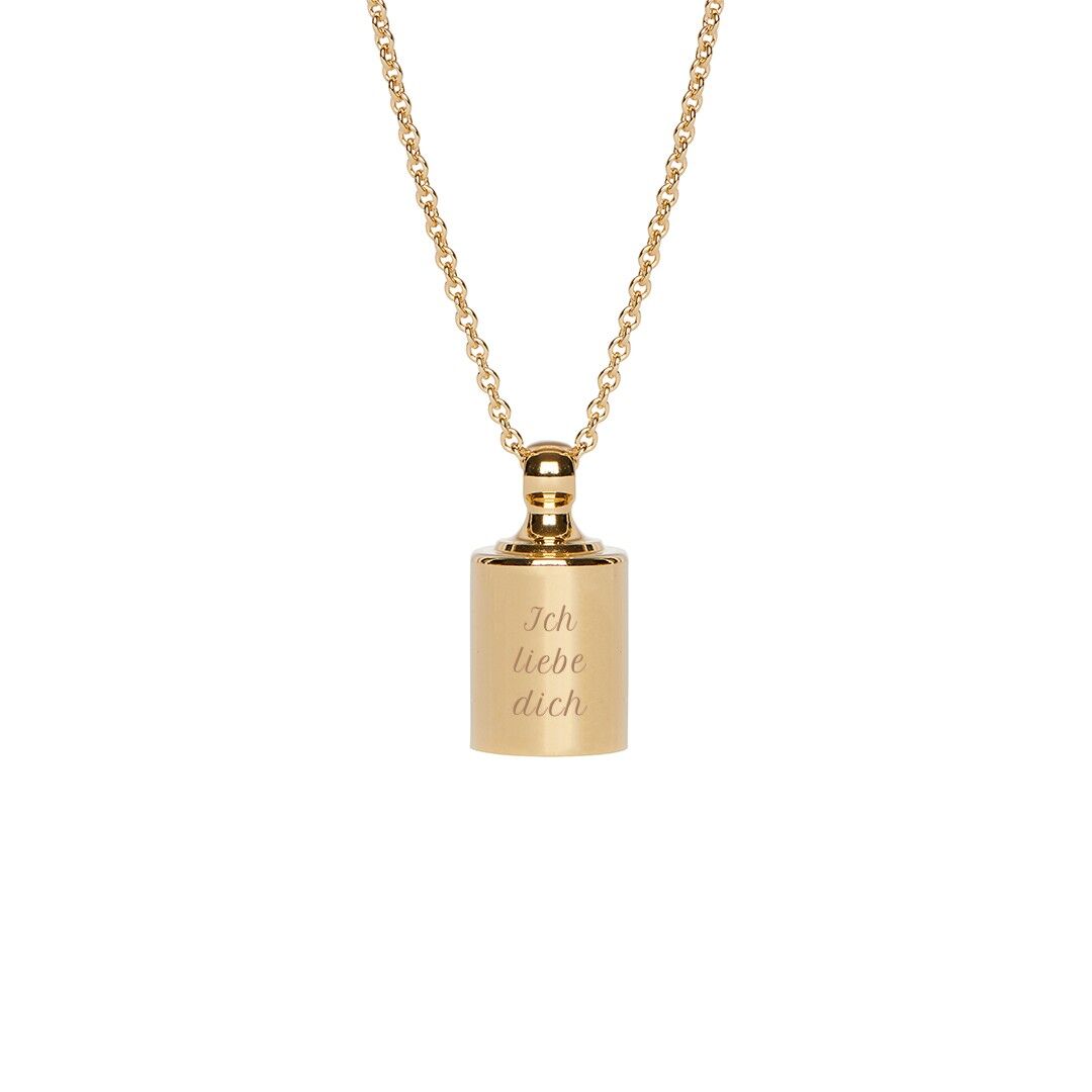 Collana Mon Petit Poids Placcato oro giallo - "Love"-Ich liebe dich