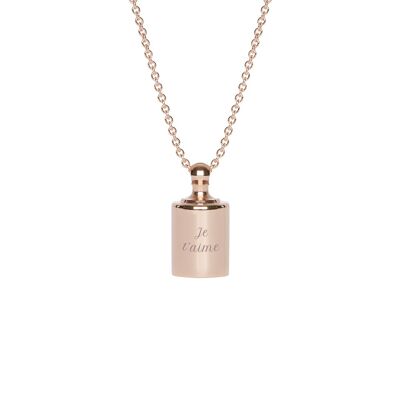 Necklace Mon Petit Poids Rose gold plated - "Love"-I love you