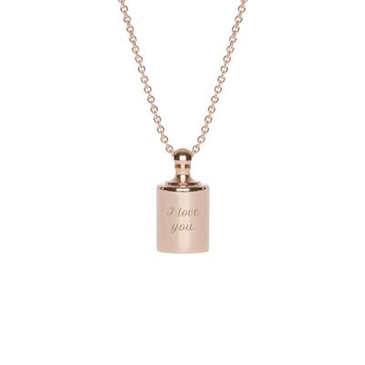 Necklace Mon Petit Poids Rose gold plated - "Amour"-I love you