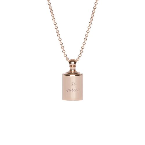 Collier Mon Petit Poids Plaqué or rose - "Amour"-Te quiero