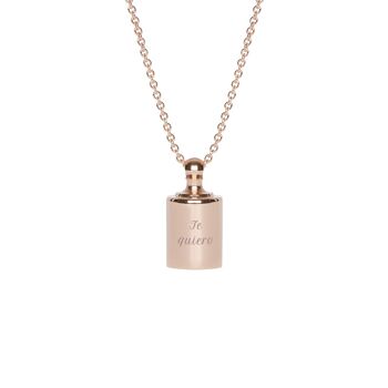 Collier Mon Petit Poids Plaqué or rose - "Amour"-Te quiero