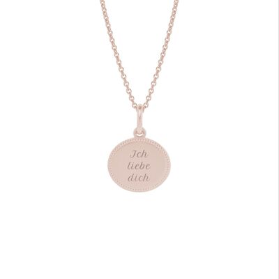 Madeleine necklace Rose gold plated - "Love"-Ich liebe dich
