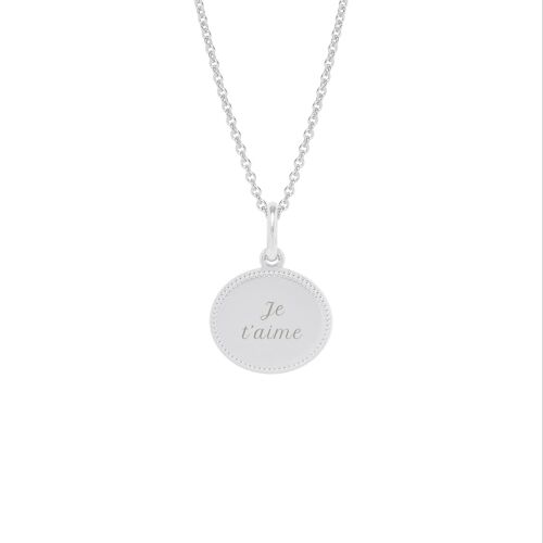 Collier Madeleine Argent - "Amour"-Je t'aime