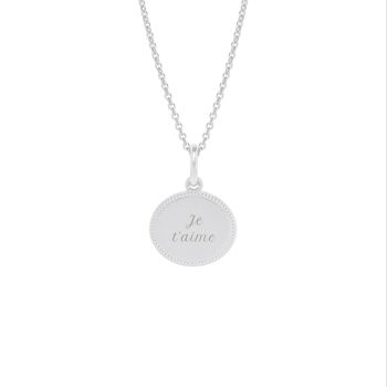 Collier Madeleine Argent - "Amour"-Je t'aime