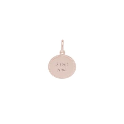 Medaille Madeleine Rosé vergoldet - "Amour" - Ich liebe dich