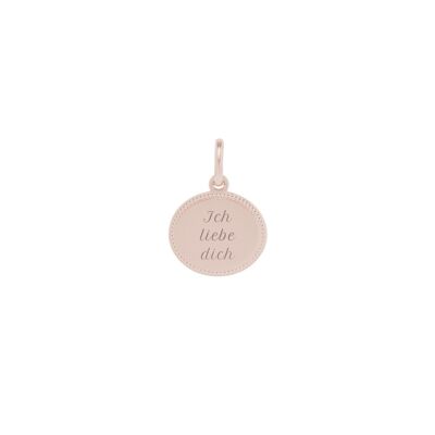 Medalla Madeleine Chapado en oro rosa - "Amor"-Ich liebe dich