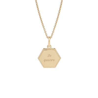 Collana Henriette Placcato oro giallo - "Love"-Te quiero