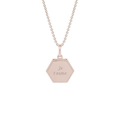 Henriette necklace Rose gold plated - "Love"-I love you