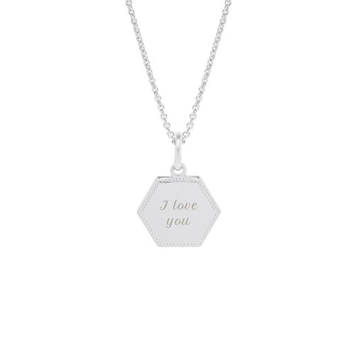 Collier Henriette Argent - "Amour"-I love you