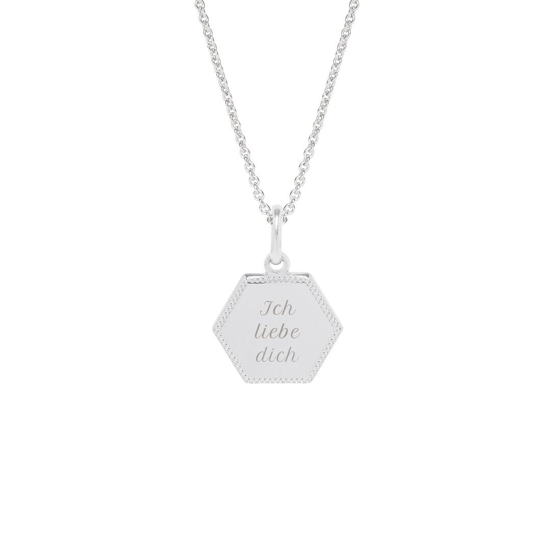 Collana Henriette in argento - "Love"-Ich liebe dich