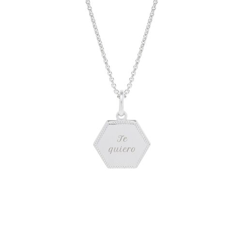 Collier Henriette Argent - "Amour"-Te quiero