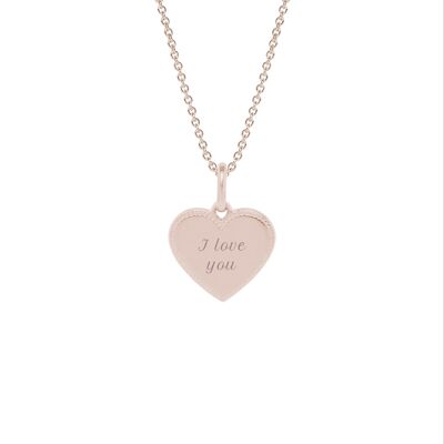 Simone necklace Rose gold plated - "Amour"-I love you