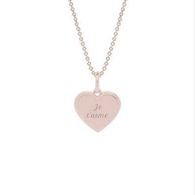 Simone necklace Rose gold plated - "Love"-I love you